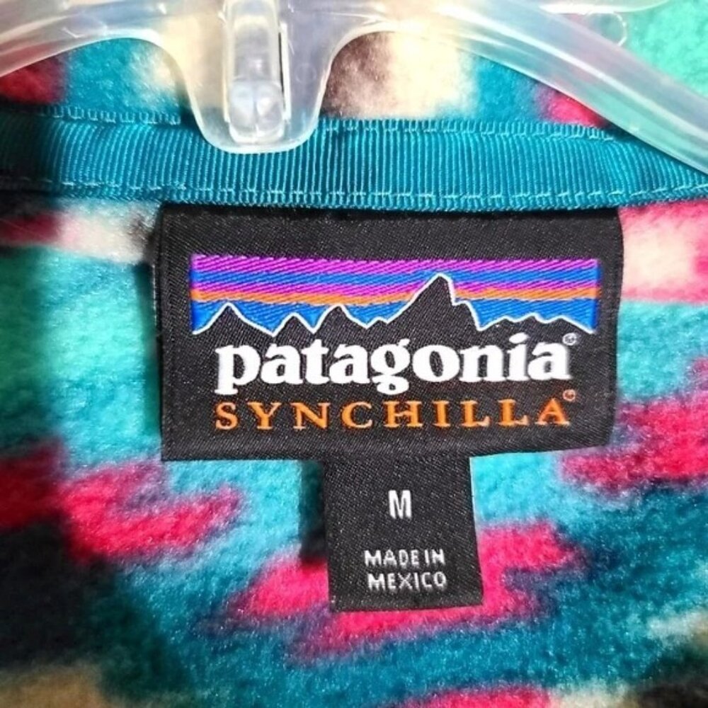 Patagonia Synchilla Snap-T Fleece Pullover Wild Desert Beryl Green - Picture 11 of 12